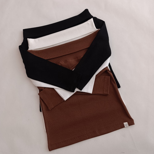 بلوز یقه کاپ دخترونه کشباف