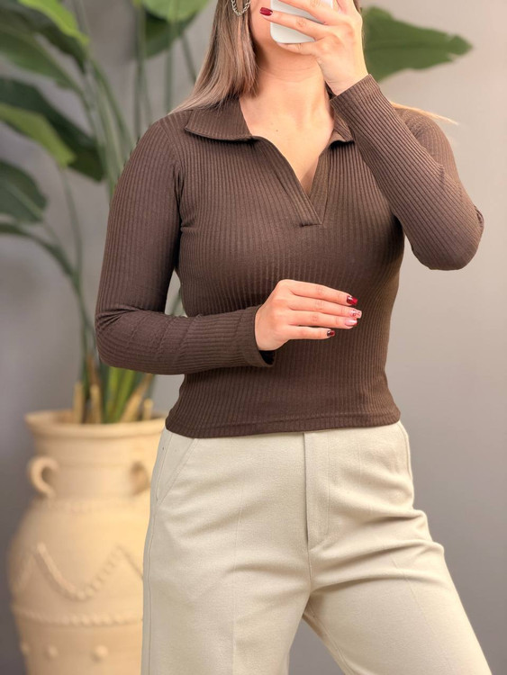 بلوز یقه کاپدار زنانه