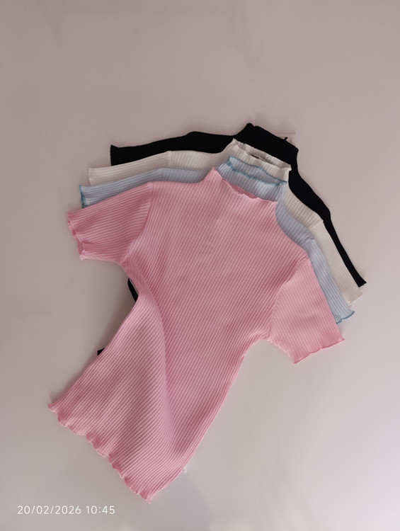 تیشرت یقه ایستاده جنس پنبه کبریتی